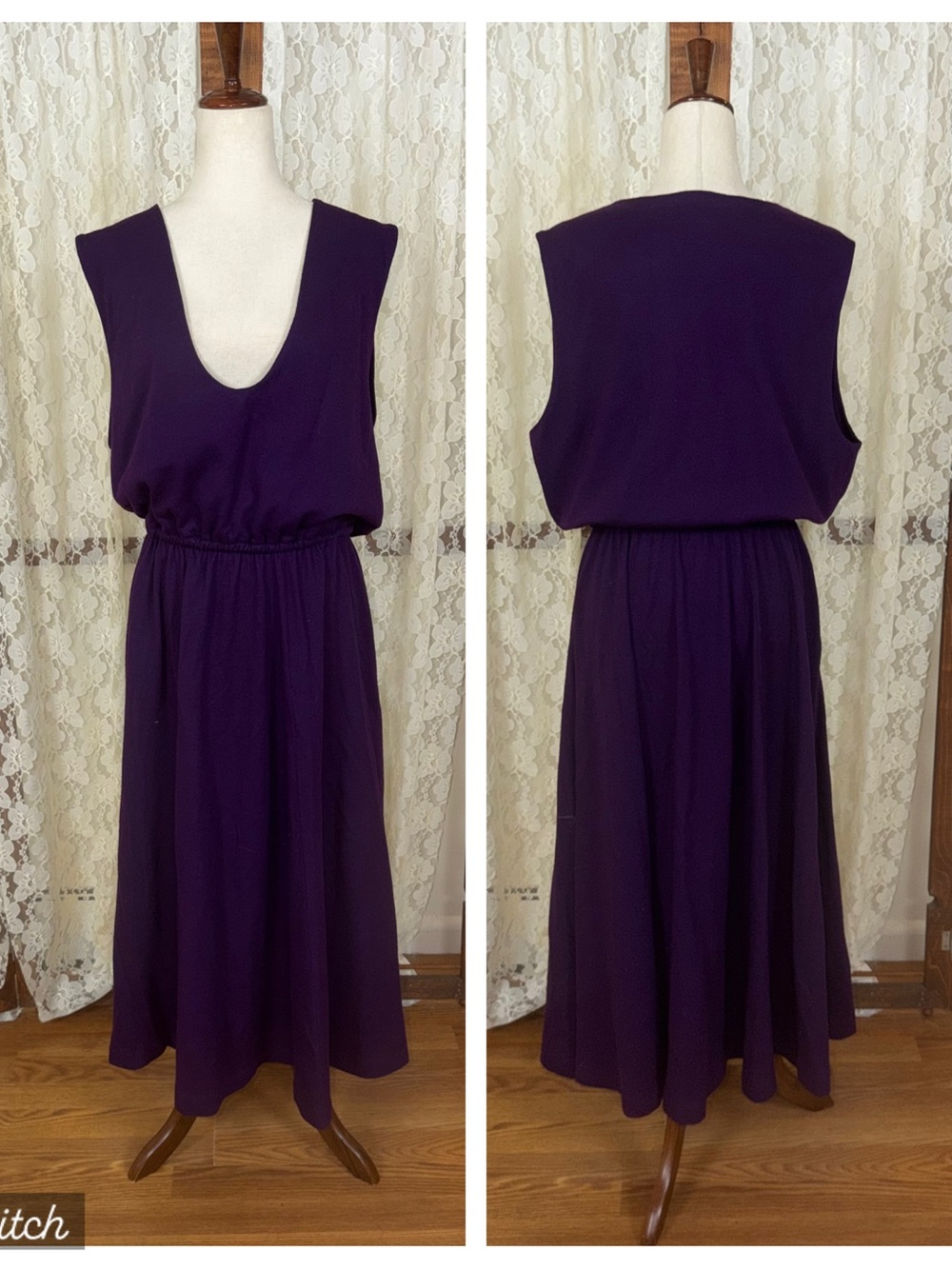 Adorable Vintage 90s Lands End Wool Maxi Jumper Dress
